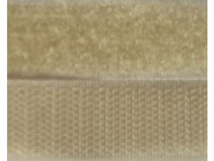 suchý zip 50mm-háček béžový