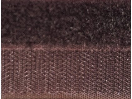 suchý zip 20mm-háček   tm.hnědý
