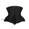 Extra stahovaci cerny taftovy pasovy korzet s boky stahovani korzety cz