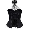 cerny stylovy korzet s obojkem snerovani,korzety cz