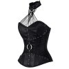 cerny stylovy korzet s obojkem bok,korzety cz