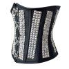 Zdobeny pasovy korzet z kozenky bok