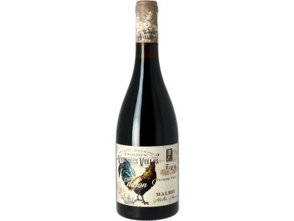 Vignobles Vellas Le Coq Malbec, Francouzské červené víno, 0,75L