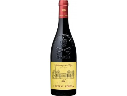 Château Fortia Châteauneuf-du-Pape Tradition, Francouzské červené víno, 0,75L