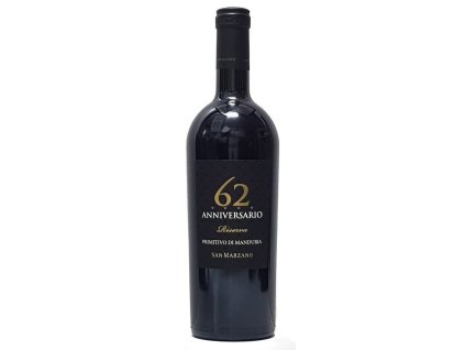 Anniversario 62 Primitivo di Manduria DOC, Italské červené víno, 0,75L
