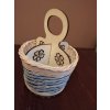 Košík na příbory- modrohnědý