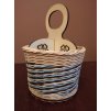 Košík na příbory- modrohnědý