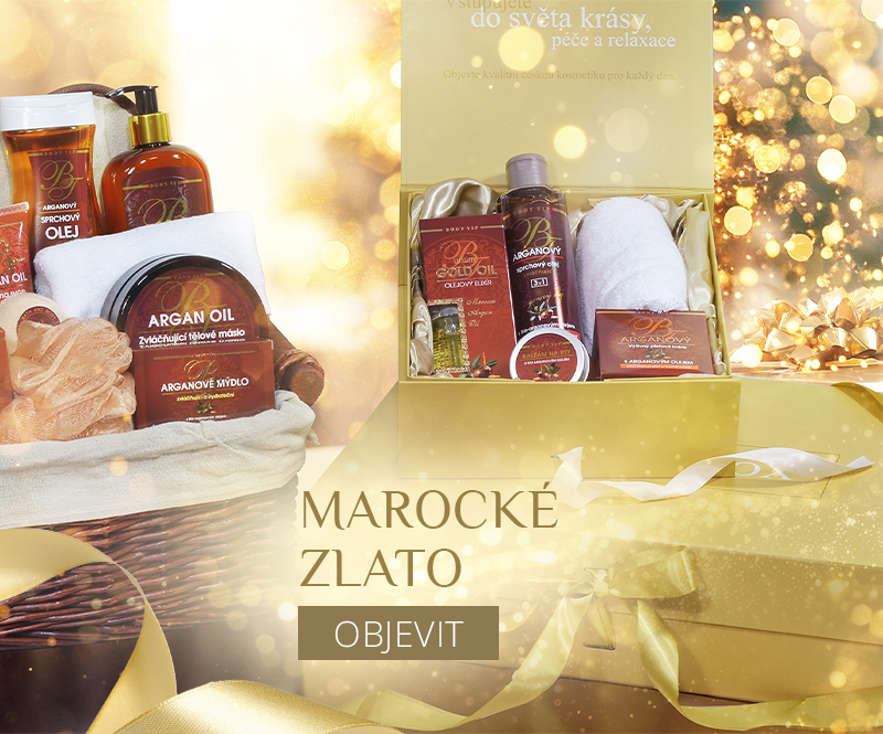 Dárkový koš a dárkové boxy kosmetiky s arganovým olejem s nádechem luxusu
