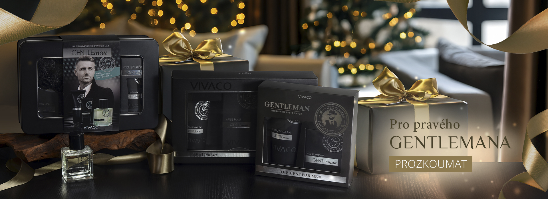 Dárkové balení a dárkové kazety kosmetiky Gentleman v elegantním stylu