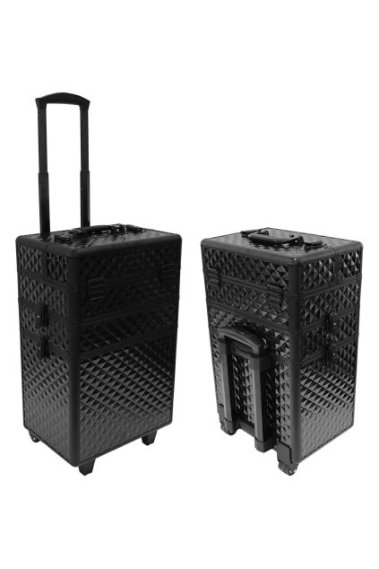 Kosmetický kufr na kolečkách - černý