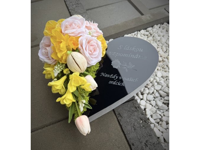 Srdce - jarní žluté