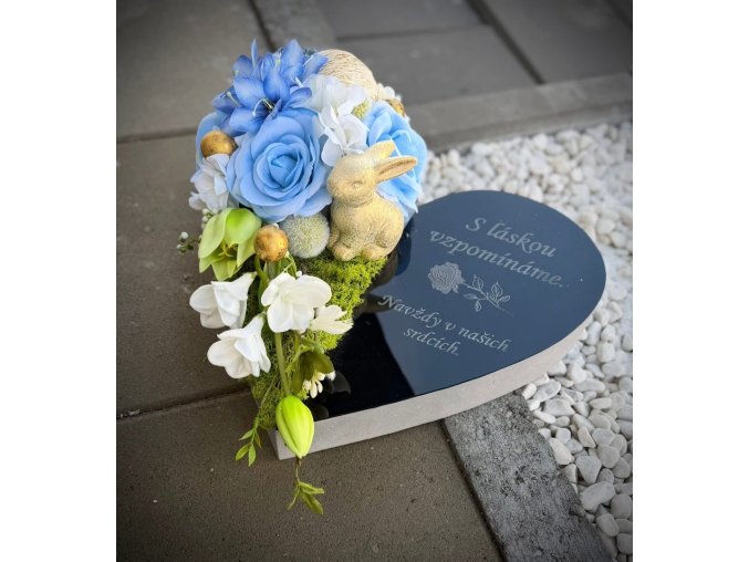 Srdce velikonoční modré