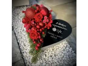 Černé srdce - červené zdobení - ODESLÁNÍ 9.12.