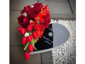 Srdce jarní červené