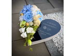 Srdce velikonoční modré