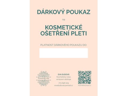 darkovy poukaz kosmetické ošetření