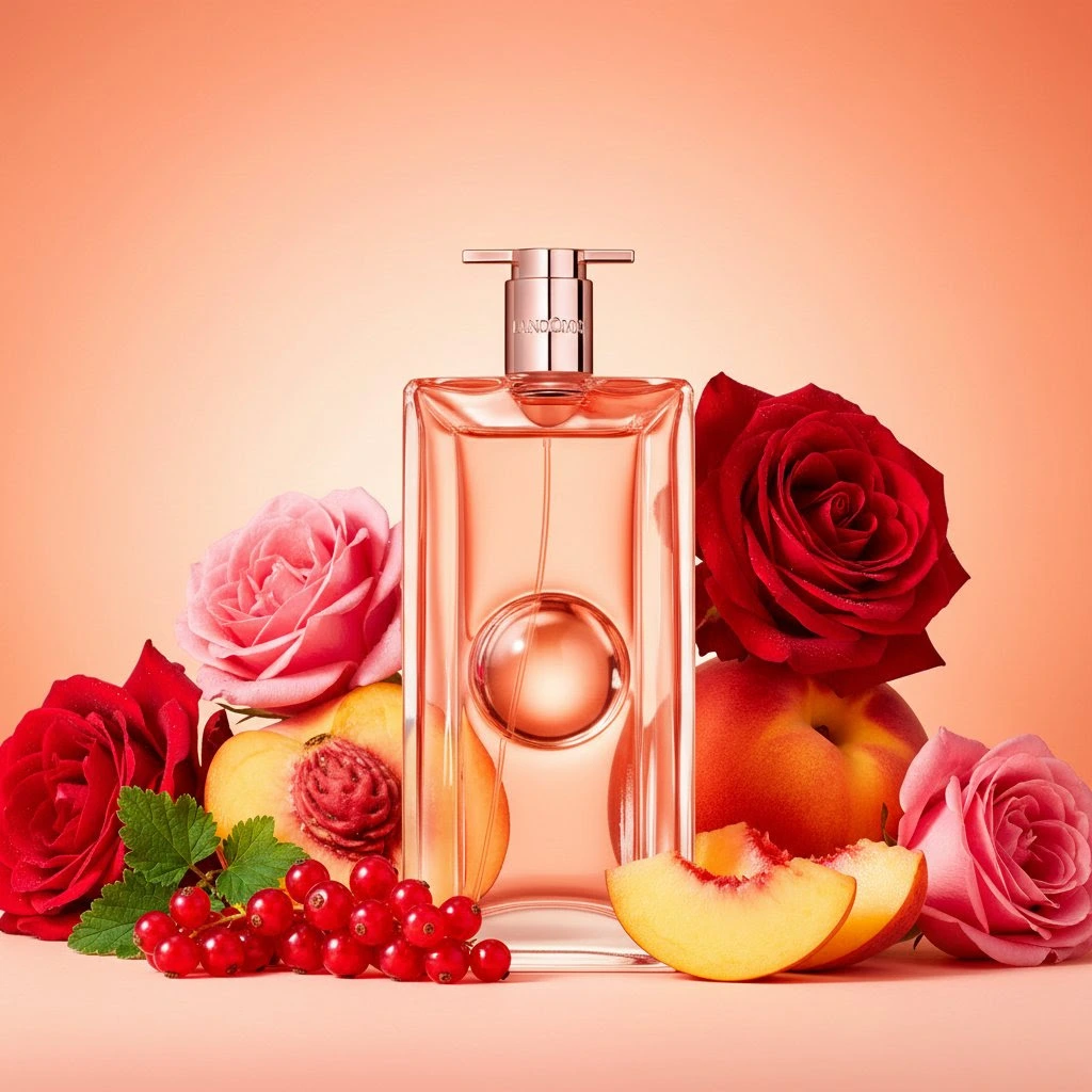 Lancôme Idôle Peach 'N Roses – svěží broskvovo-růžový parfém pro ženy
