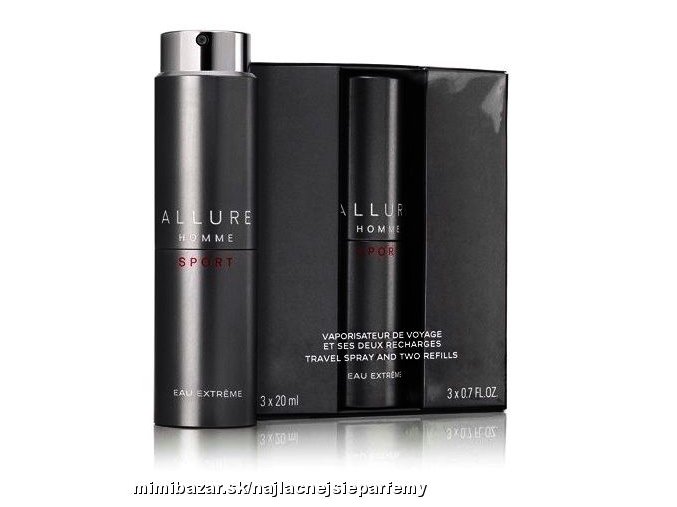 Chanel Allure Homme Sport Eau Extreme parfémovaná voda pánská 60 ml  3x20 ml plnitelný komplet twist set