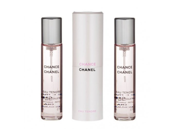 Chanel Chance Eau Tendre toaletní voda dámská 3 x 20 ml plnitelný komplet twist set  + vzorek CHANEL k objednávce zdarma