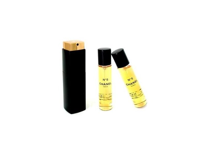 Chanel No.5 toaletní voda dámská 3 x 20 ml twist  plnitelný komplet twist set + vzorek CHANEL k objednávce zdarma