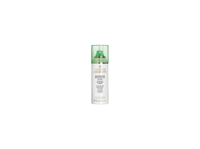 Collistar Deodorant Multi-Active® 24 hours Dry Spray with cotton microfibres - alcohol free , no aluminum salts 125 ml  DEODORANT MULTI-AKTIVNÍ ® 24 HODIN SUCHÝ SPREJ SUCHÁ SMIKROVLÁKNA ZBAVLNY - BEZ ALKOHOLU,BEZ HLINÍKOVÝCH SOLÍ
