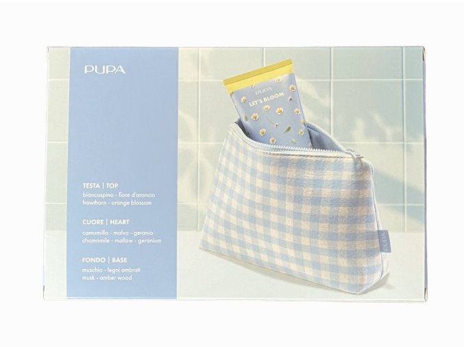 Pupa Dárková sada Let's Bloom Daisy Field Tělové mléko 200 ml + kosmetická taštička
