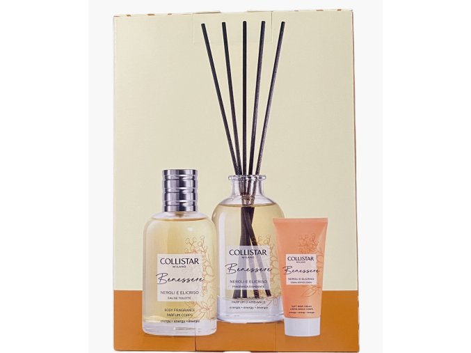 Collistar Dárková sada Neroli Elicriso toaletní voda dámská 100 ml + tělový krém 50 ml + difuzér 100 ml