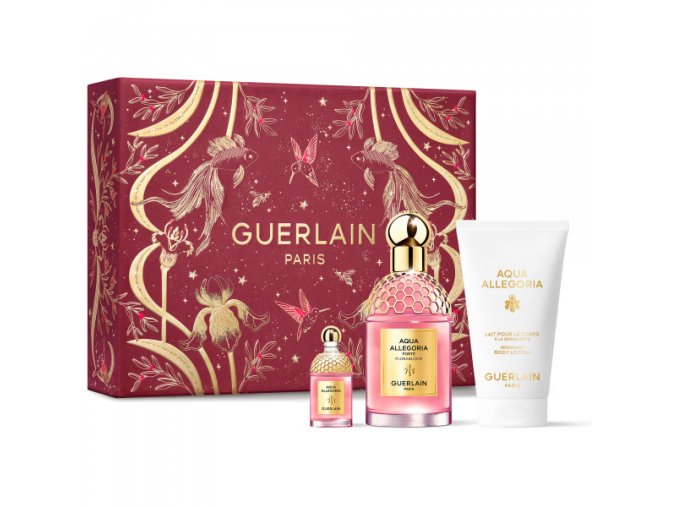Guerlain Aqua Allegoria Florabloom Forte Dárková sada parfémovaná voda dámská 75 ml + tělové mléko 75 ml + parfémovaná voda 7,5 ml  rok 2025