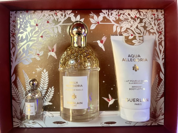 Guerlain Aqua Allegoria Mandarine Basilic Dárková sada toaletní voda dámská 125 ml + tělové mléko 75 ml + toaletní voda 7,5 ml  rok 2025