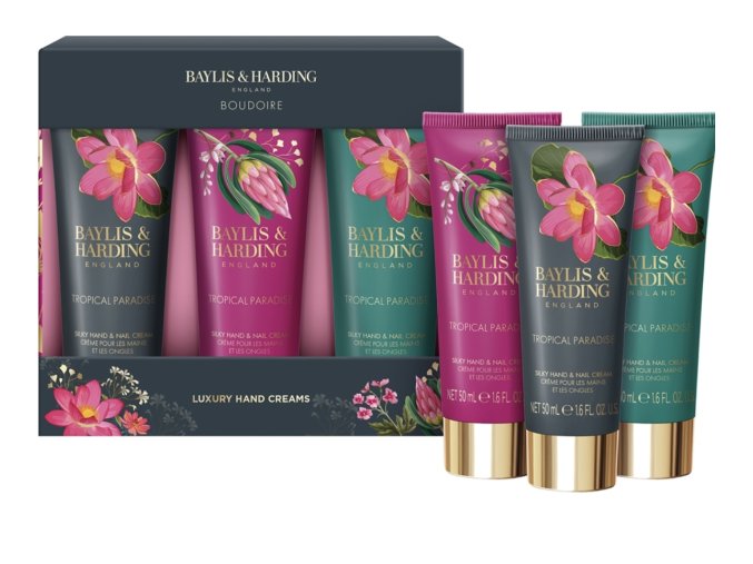 Baylis & Harding Boudoire Sada krémů na ruce Tropical Paradise 3x50 ml