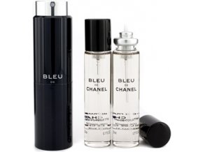 Chanel Bleu De Chanel parfémovaná voda pánská EDP  3x20 ml plnitelný twist set + vzorek CHANEL k objednávce zdarma