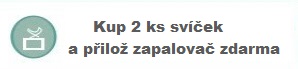 Kup 2 ks svíček a vlož do košíku 1 ks plazmového zapalovače zdarma