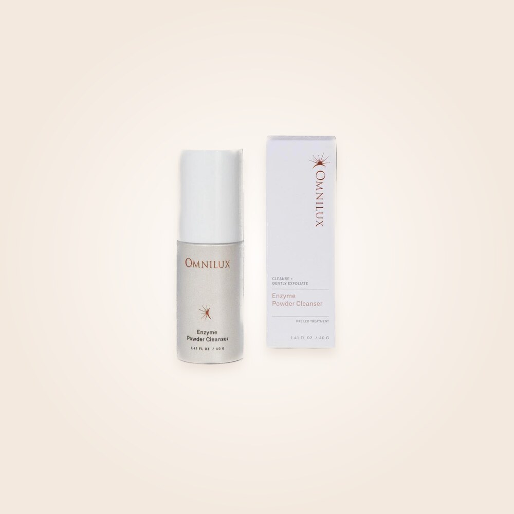 Omnilux Enzyme Powder Cleanser pro vyčištění krku a dekoltu před LED terapií