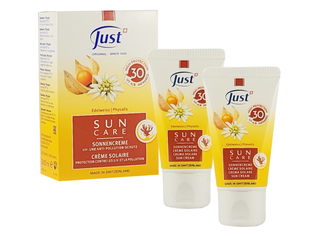 JUST Opalovací krém SPF 30 – 2×30 ml