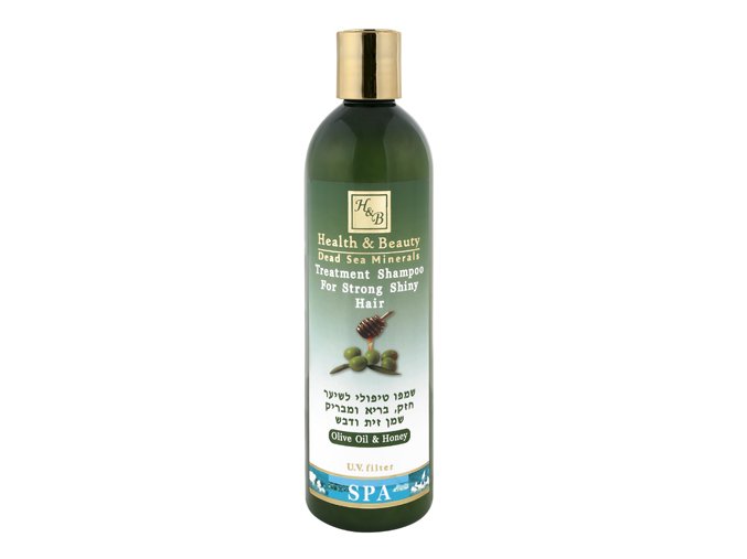Kosmetika z Mrtvého moře HB Šampon s olivovým olejem a medem 400 ml na stranky