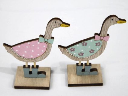 Dekorace Kachna  sada 6 ks mix