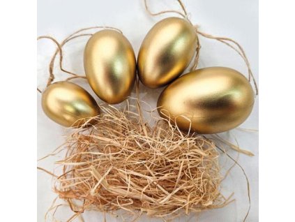 Dekorace Zlaté vajíčko  sada 6 ks