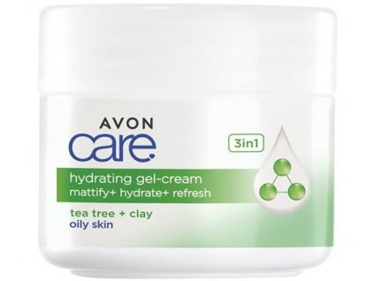 avon care 3in1 hydrating gel cream tea tree clay front photo original