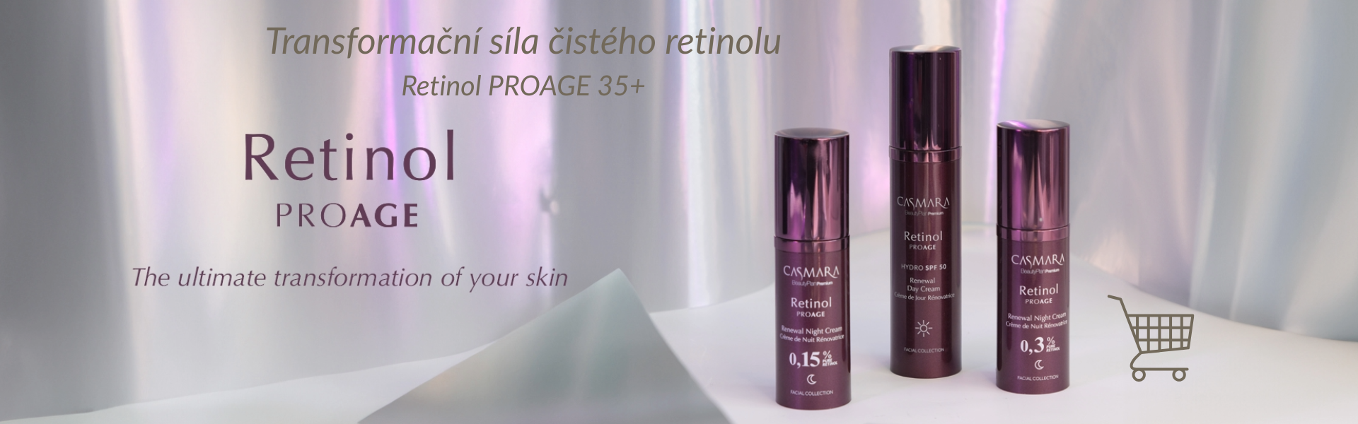 Retinol PROAGE kompletní denní rutina v péči o pleť-transformační síla čistého retinolu