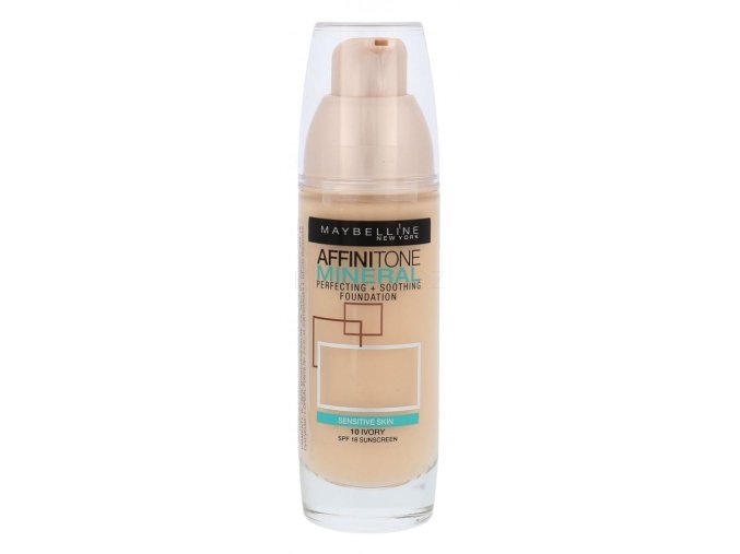 maybelline affinitone mineral spf18 makeup pro zeny 30 ml odstin 10 ivory 162445