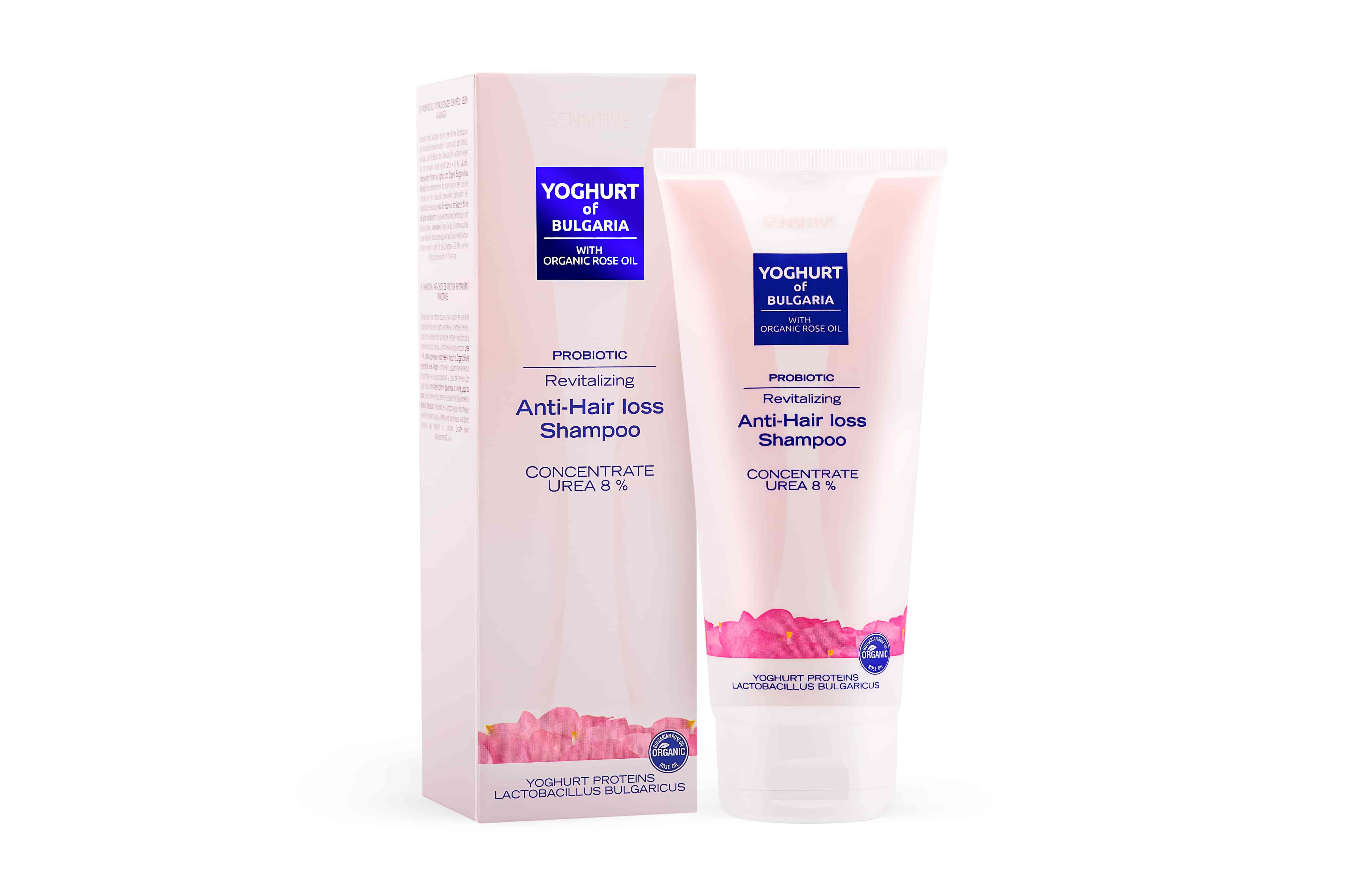 Probiotický zklidňující šampon s růžovým olejem proti vypadávání vlasů 200 ml