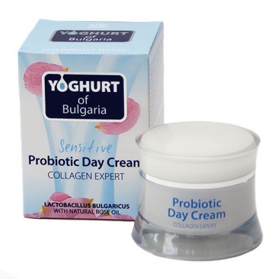 Probiotický denní krém s kolagenem, růžovým olejem a jogurtovou kulturou 50 ml