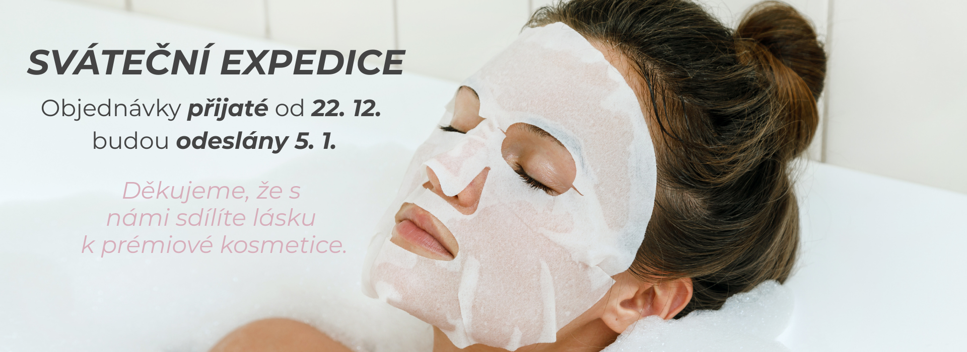 Sváteční expedice objednávek | Kosmetikomat