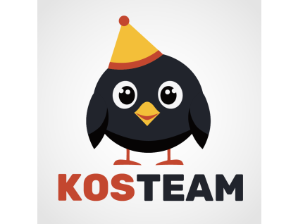 Kosteam logo ctverec bile