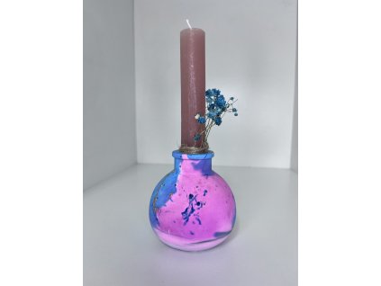 Batikovaný svícen keraflot