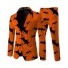 Halloween oblek oranžový s netopýry - Pánský kostým