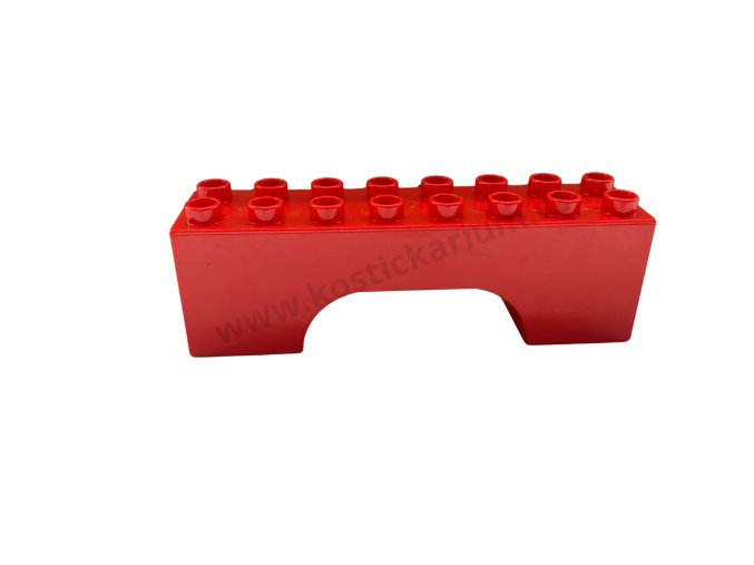Lego® Duplo® Kostka 2x2x8 červená (most)