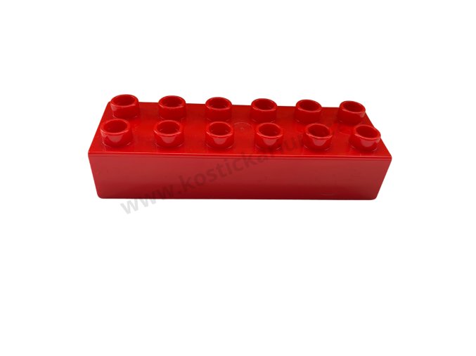 Lego® Duplo® Kostka 2x6 červená