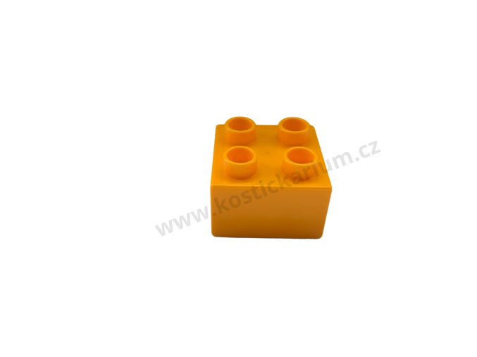 Lego® Duplo® Kostka 2x2 tmavě žlutá/světle oranžová