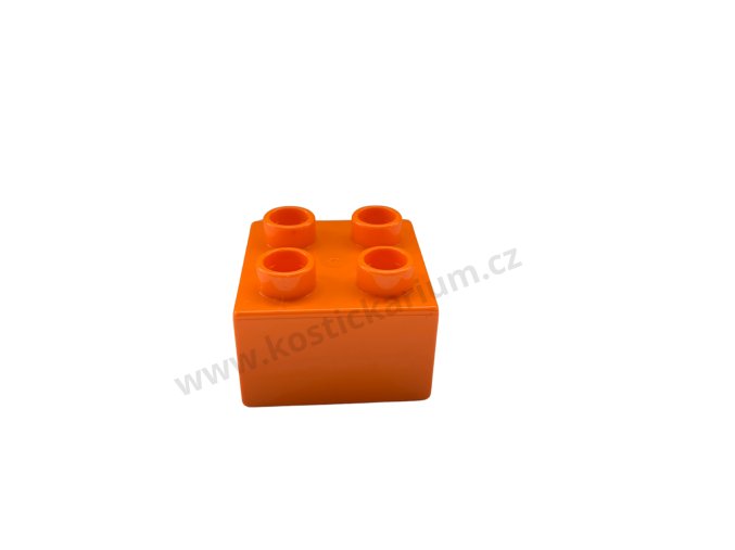 Lego® Duplo® Kostka 2x2 oranžová